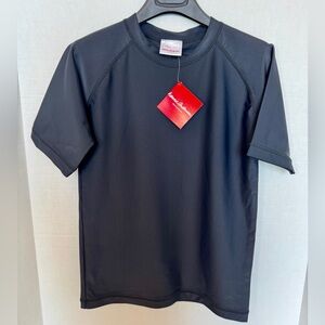 Hanna Andersson Black Short Sleeve Kids Rash Guard